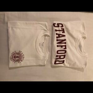 2 NEW Champion Stanford White Red Tee Shirts